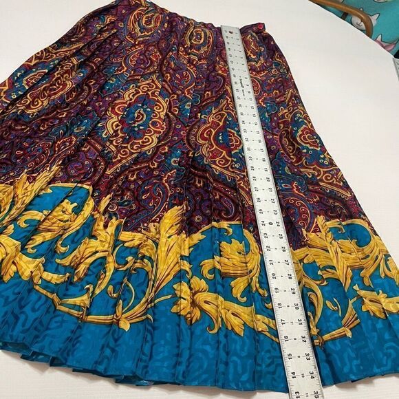 Richard Warren VTG 100% Silk Paisley Skirt Set Size 14 - Picture 14 of 15